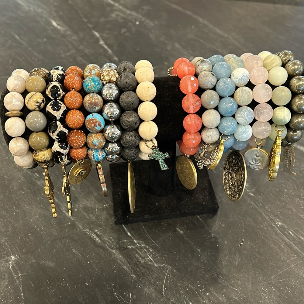 Power Beads by Jen bracelets for sale. Beautiful charms. Very high quality.